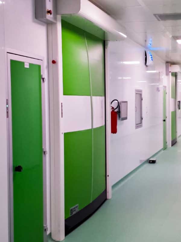 Teli in PVC colore verde BMP Doors